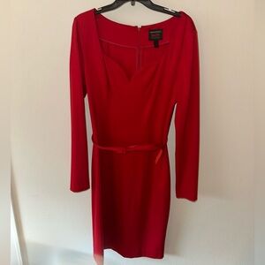 Banana Republic L’Wren Scott Elegant Red Long-Sleeve Dress, size 16 Tall